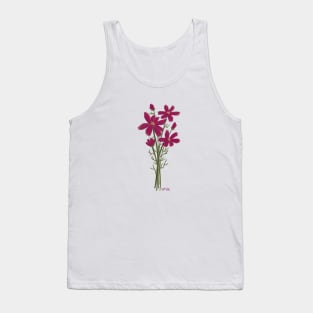 Magenta Flower Bouquet Painting Tank Top